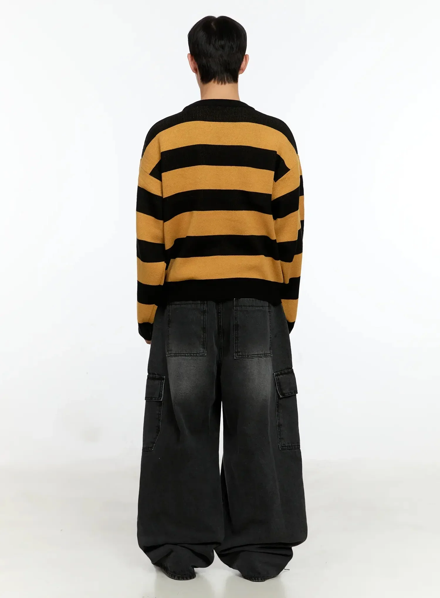 Men's Graphic Striped Sweater IN506 - Image 13
