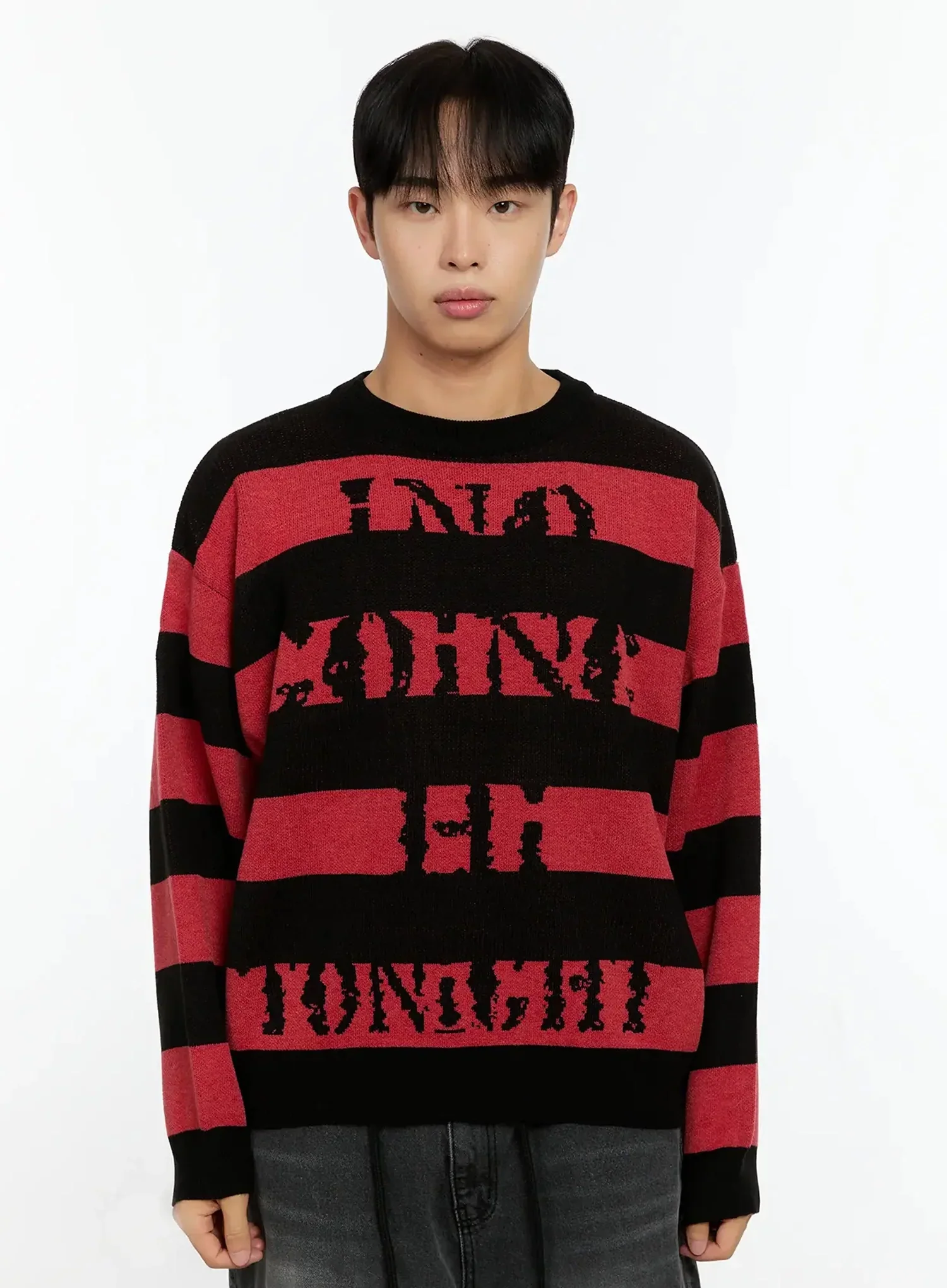 Men's Graphic Striped Sweater IN506 - Image 18