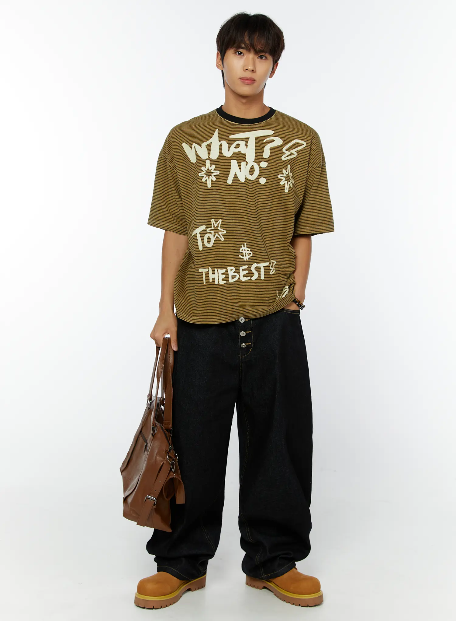 Men's Graphic Striped T-Shirt IY508 - Image 8