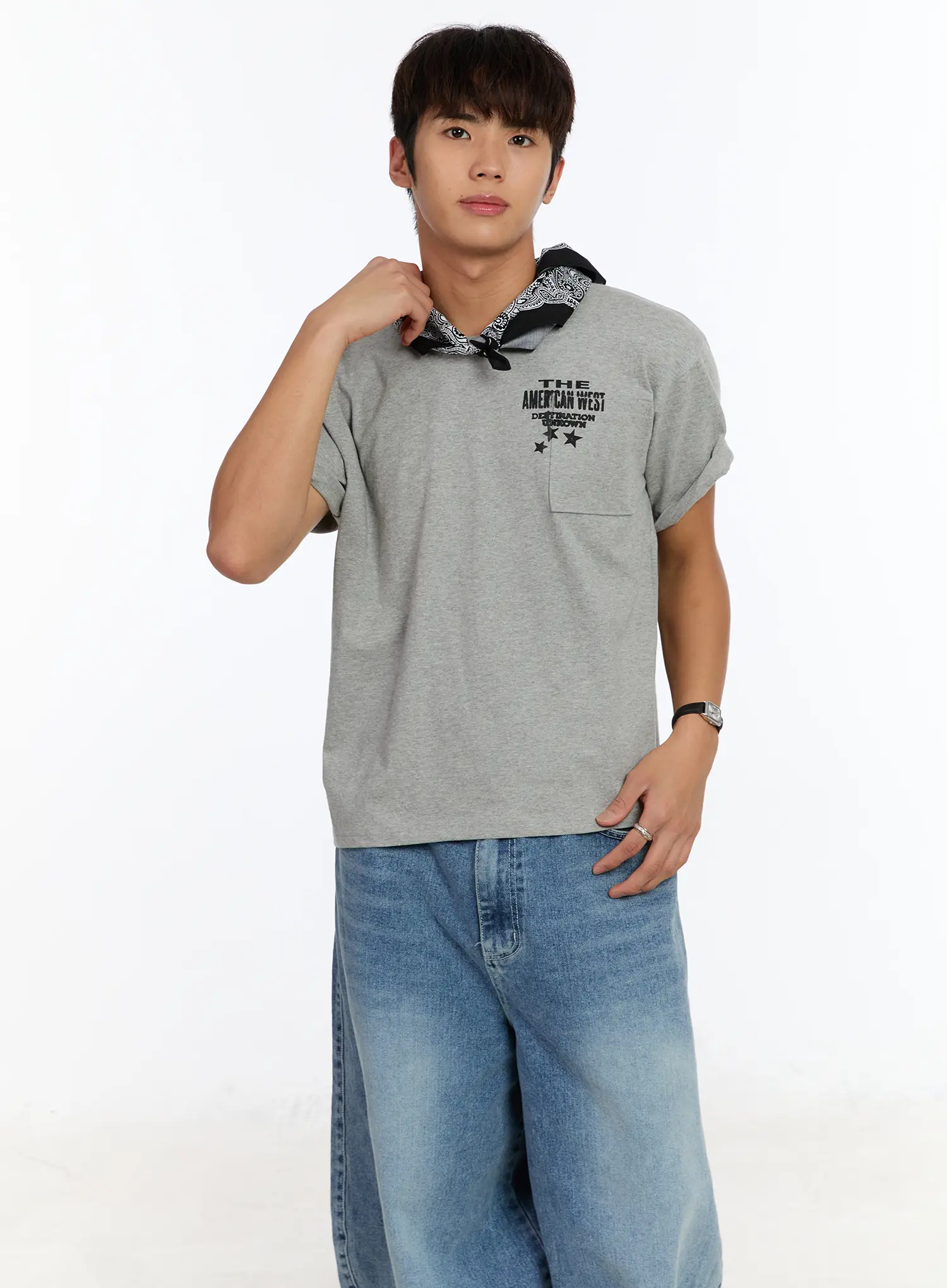 Men's Graphic T-Shirt with Pocket IM530 - Image 10