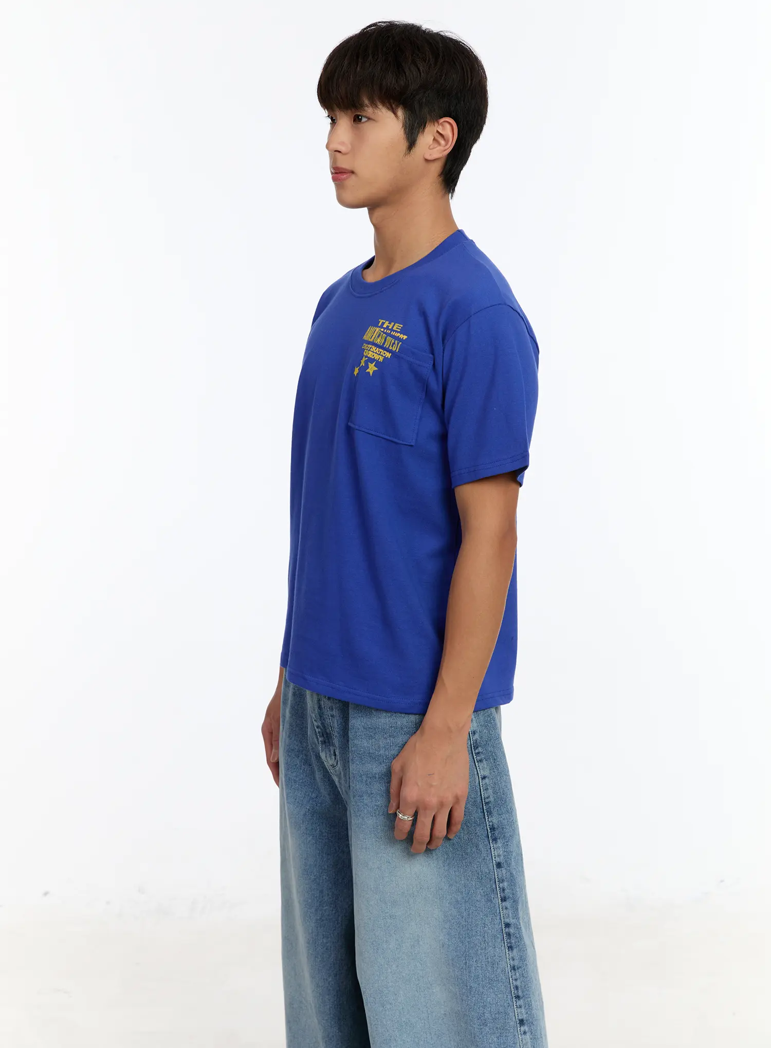 Men's Graphic T-Shirt with Pocket IM530 - Image 4