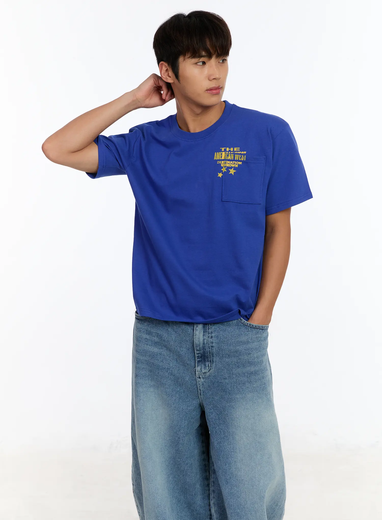 Men's Graphic T-Shirt with Pocket IM530 - Image 7