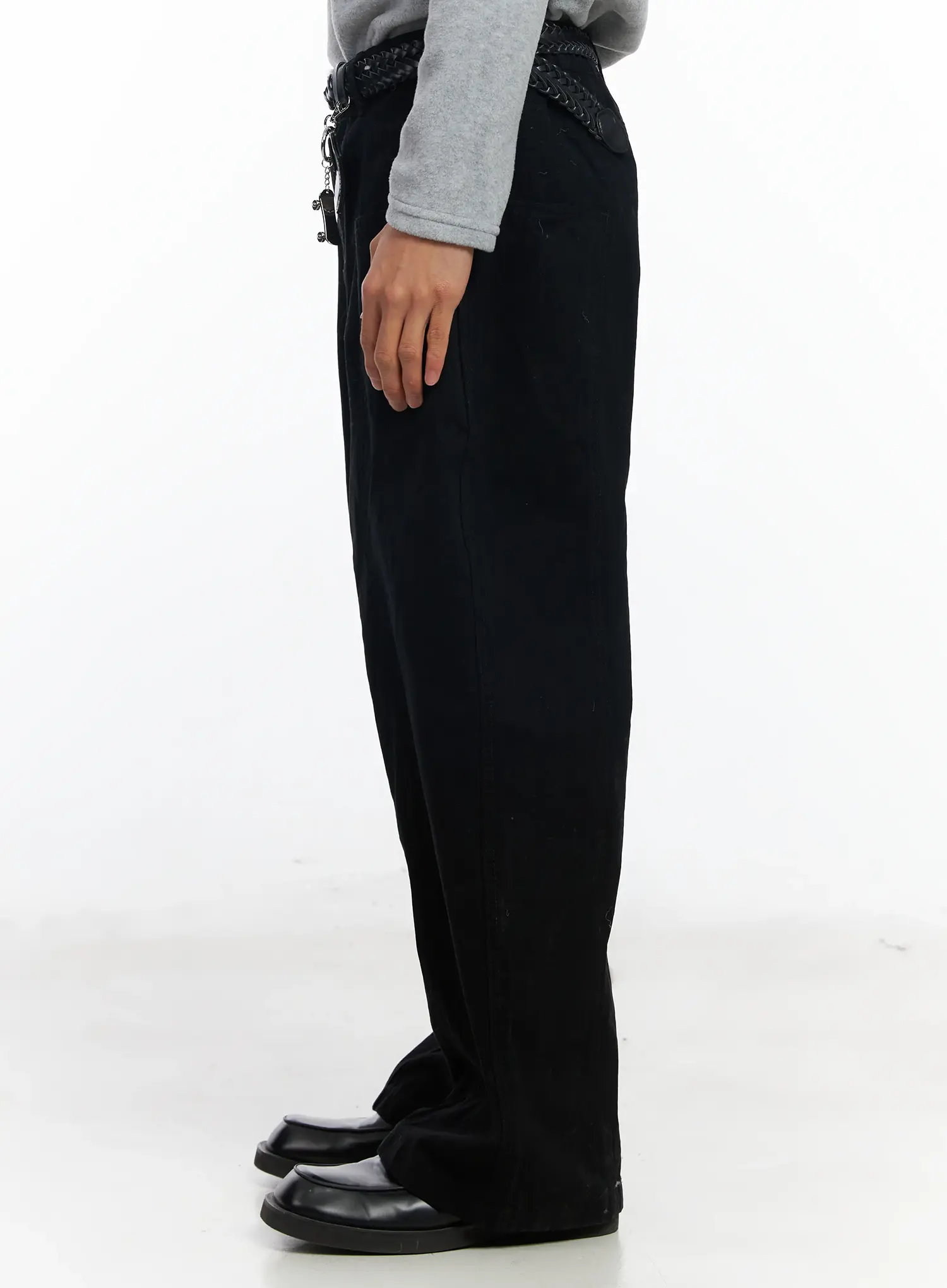 Men's Heart Embroidered Wide Pants IF504 - Image 6