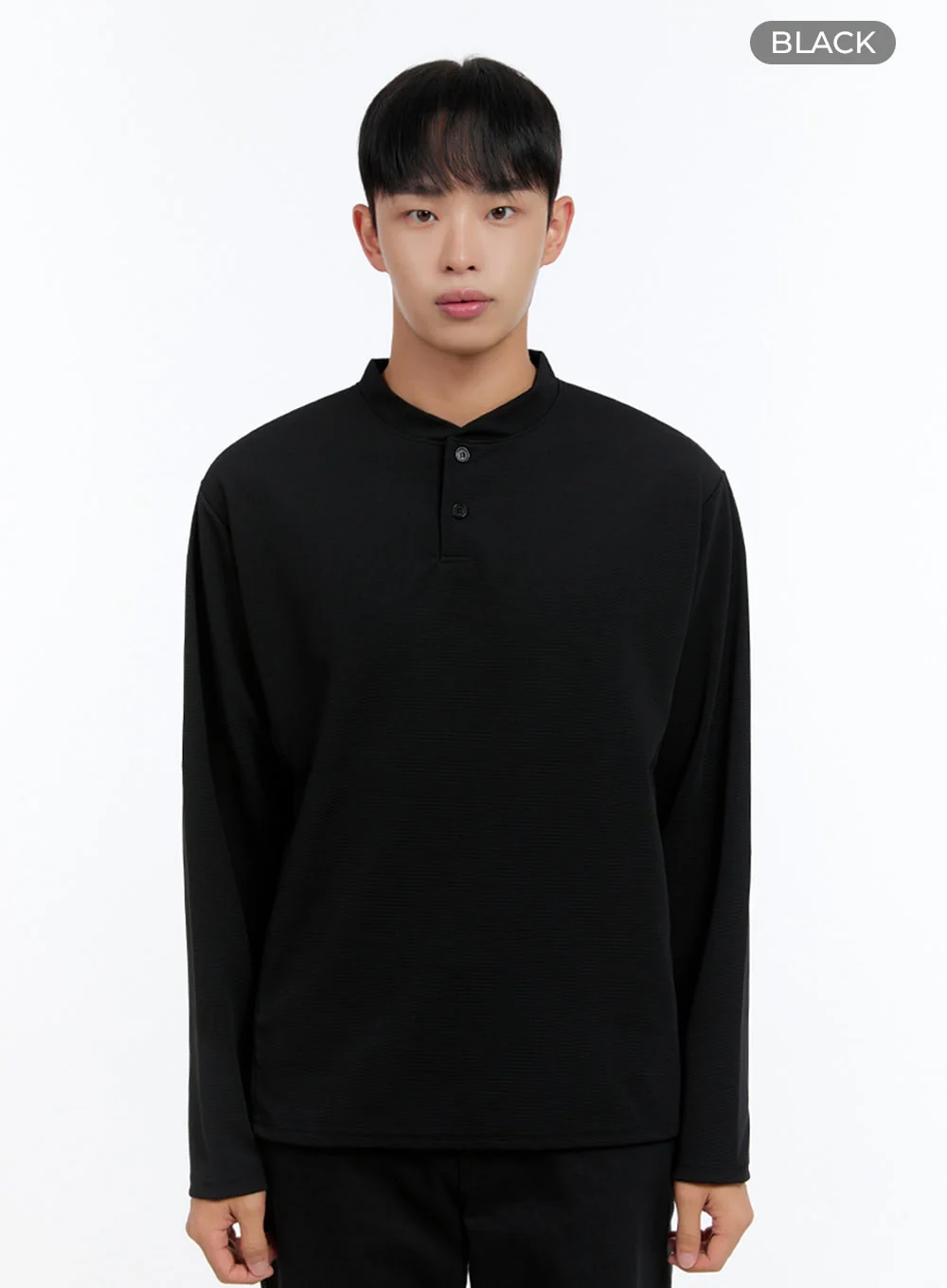 Men's Henley Neck Long Sleeve Tee IS413 - Image 10