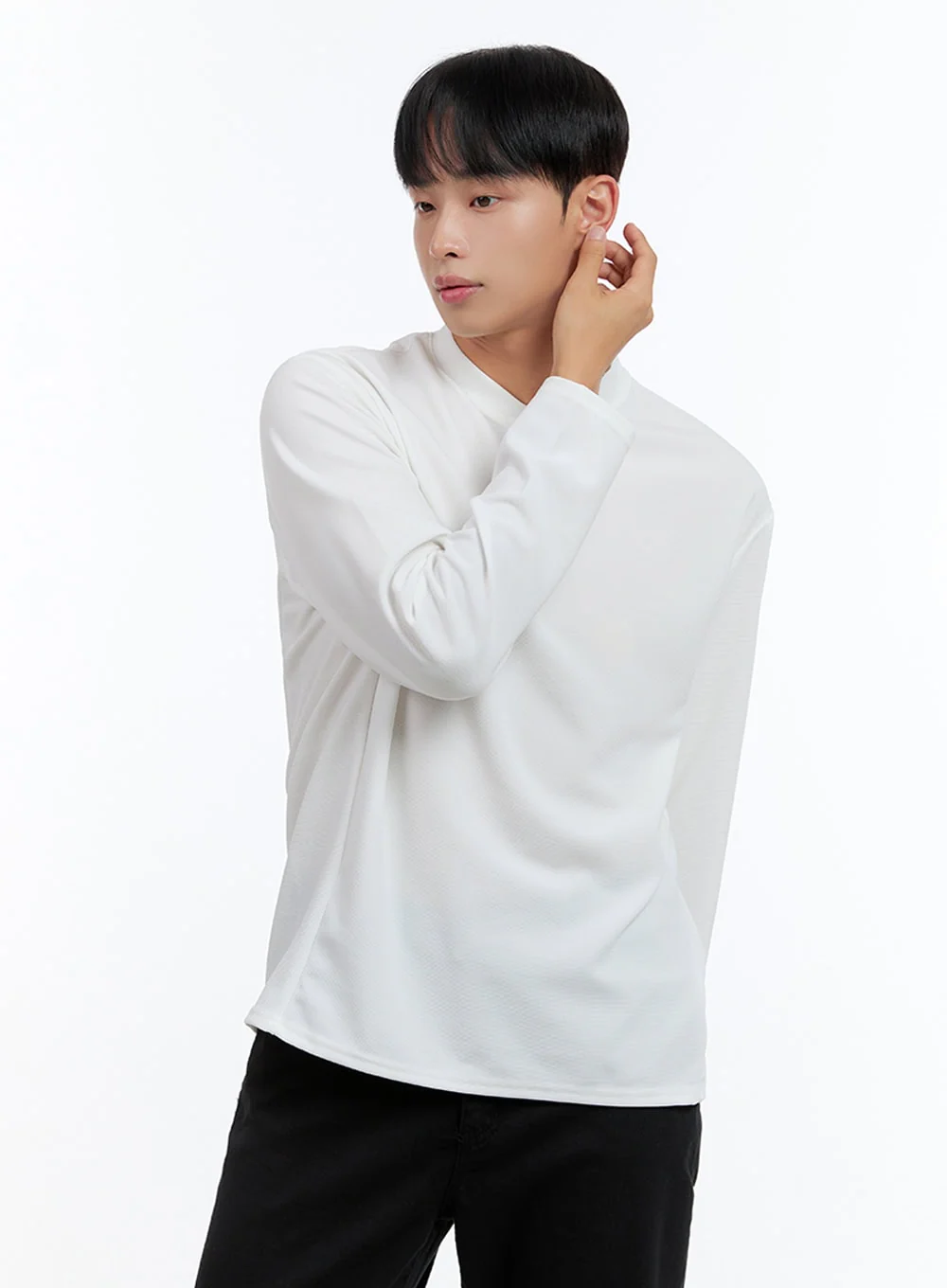 Men's Henley Neck Long Sleeve Tee IS413 - Image 4