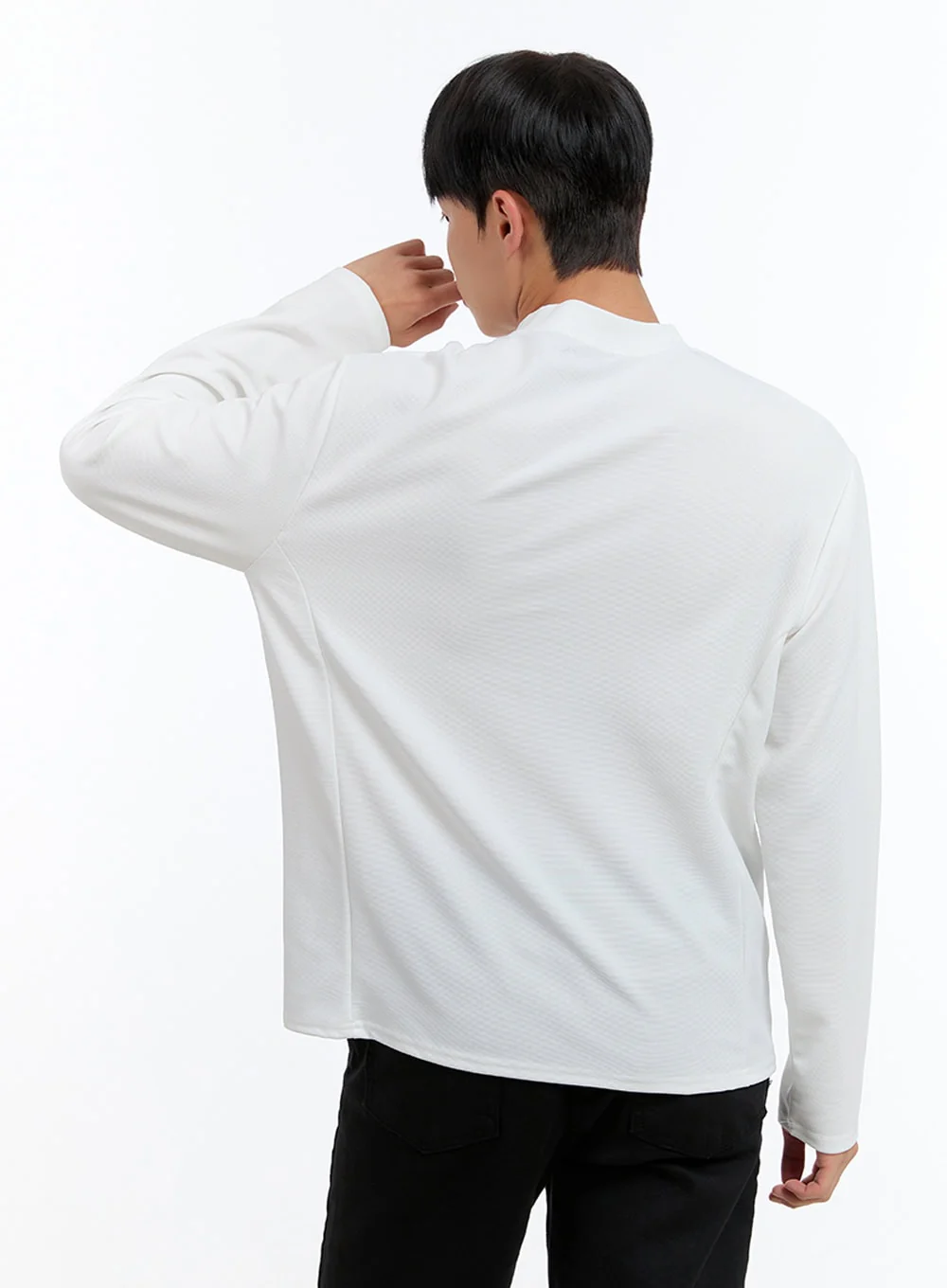 Men's Henley Neck Long Sleeve Tee IS413 - Image 5