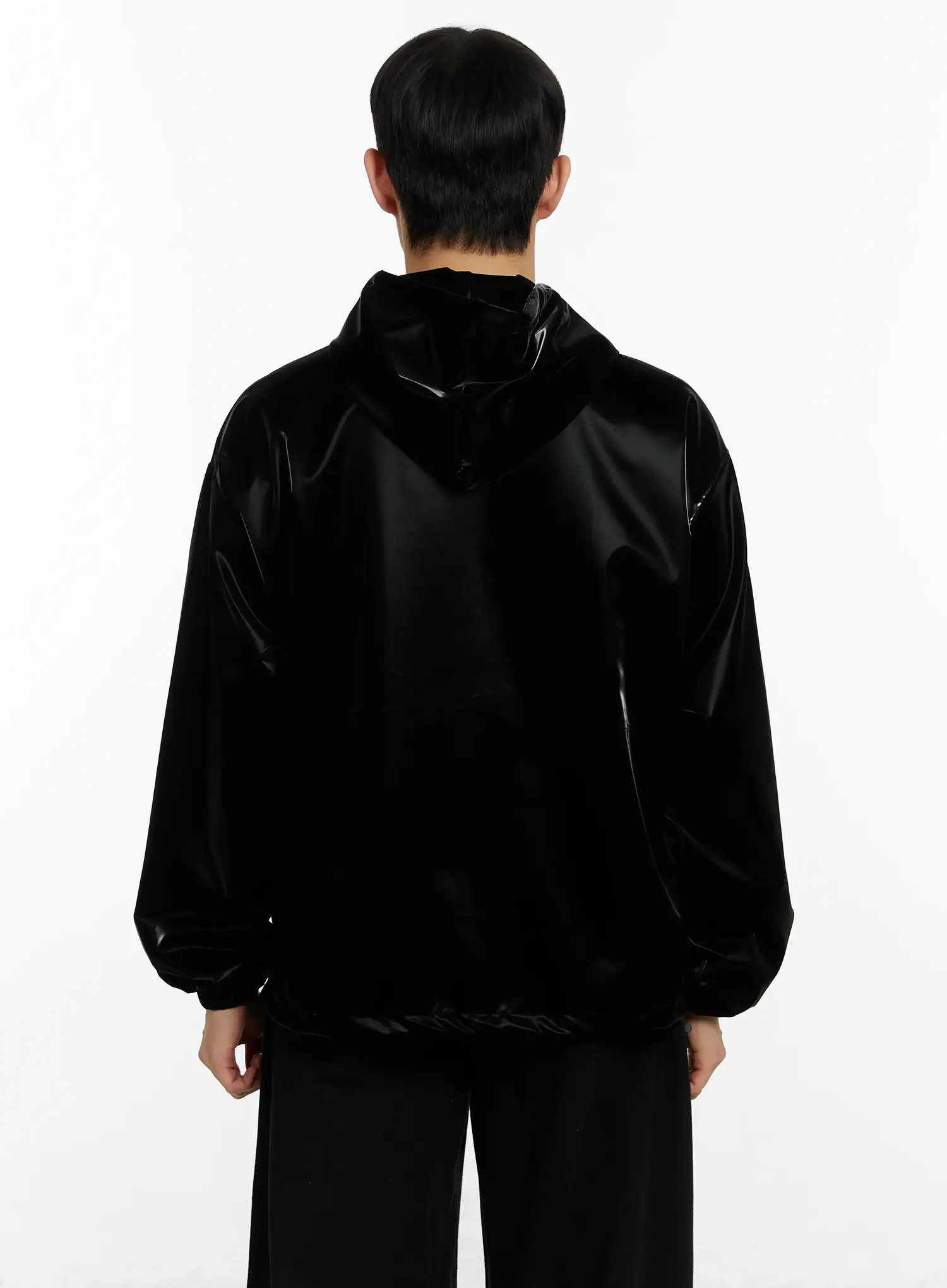 Men's High-End Glossy Double Zipper Zip-Up Hoodie IF511 - Image 5