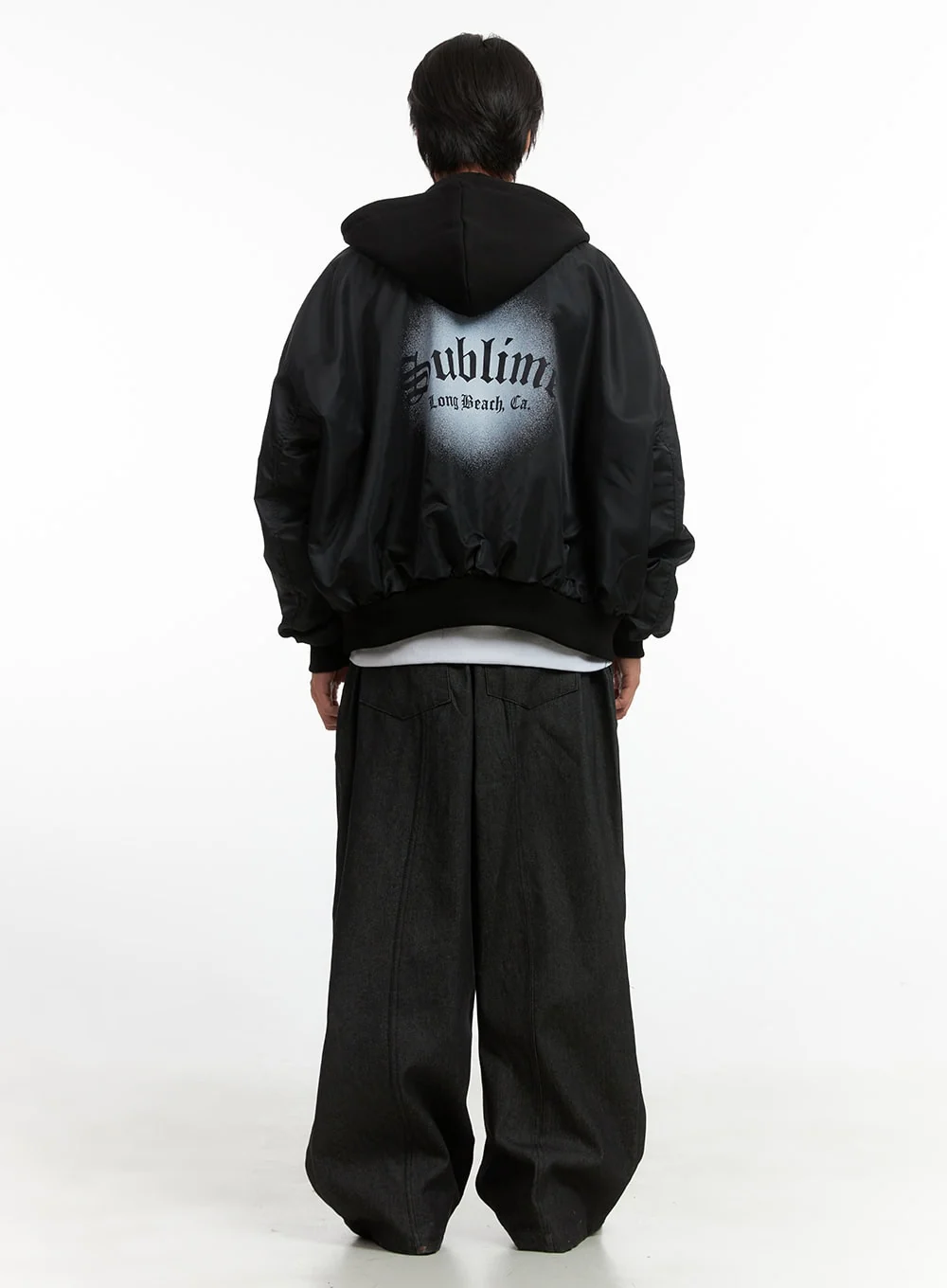 Men's Hooded Zip-Up Bomber Jacket IO402 - Image 10