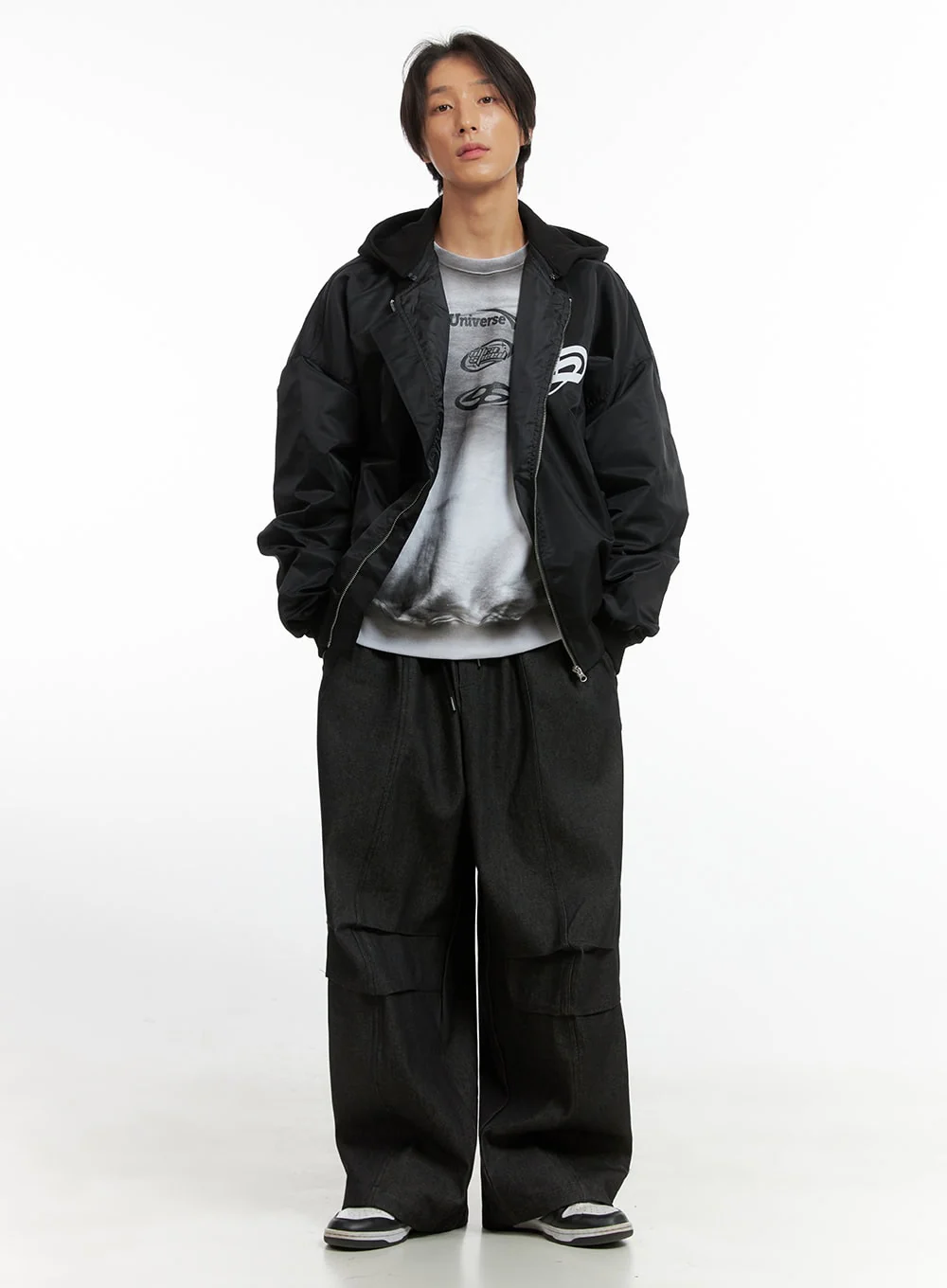 Men's Hooded Zip-Up Bomber Jacket IO402 - Image 6