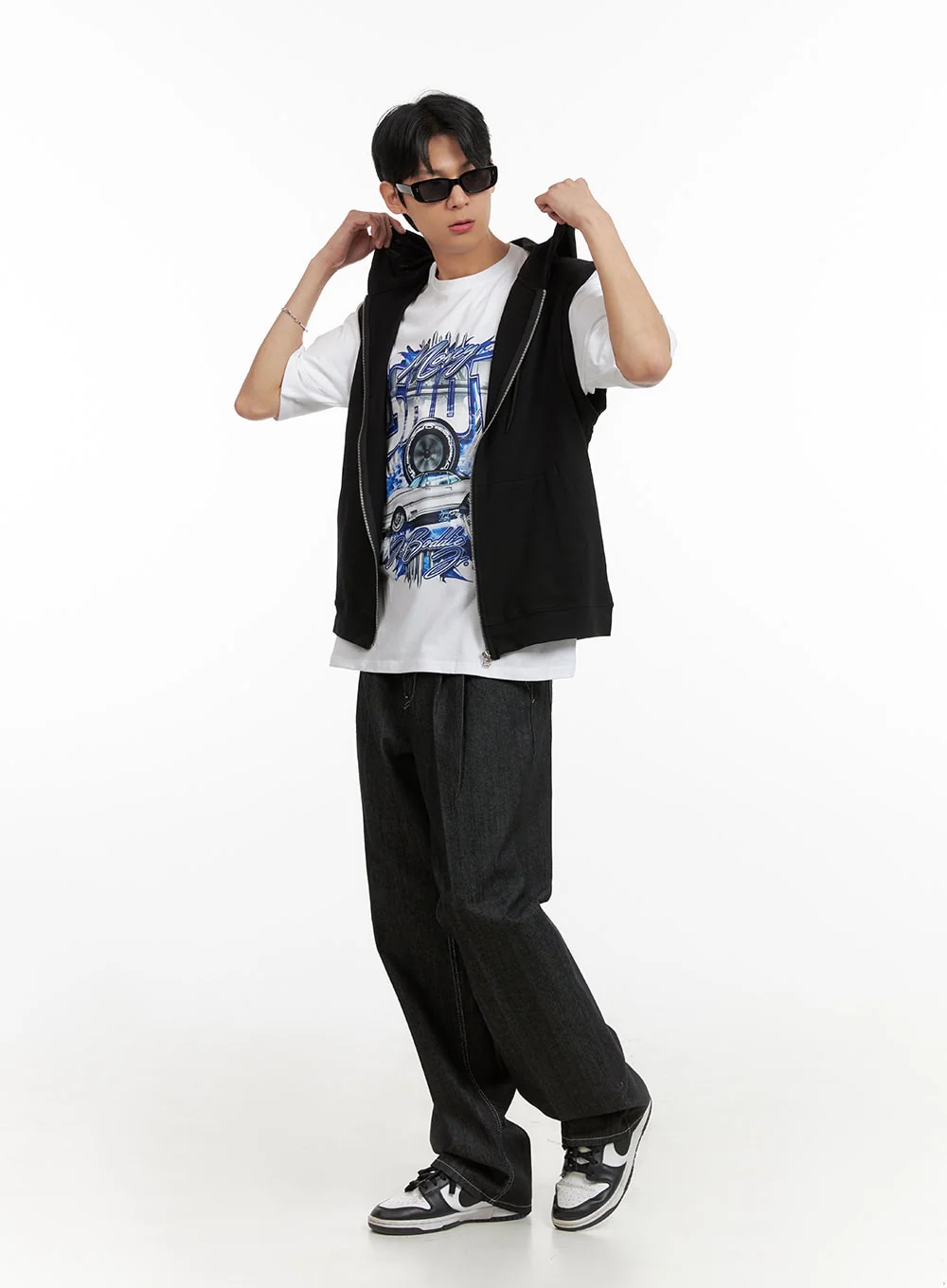 Men's Hooded Zip-Up Vest IL404 - Image 2