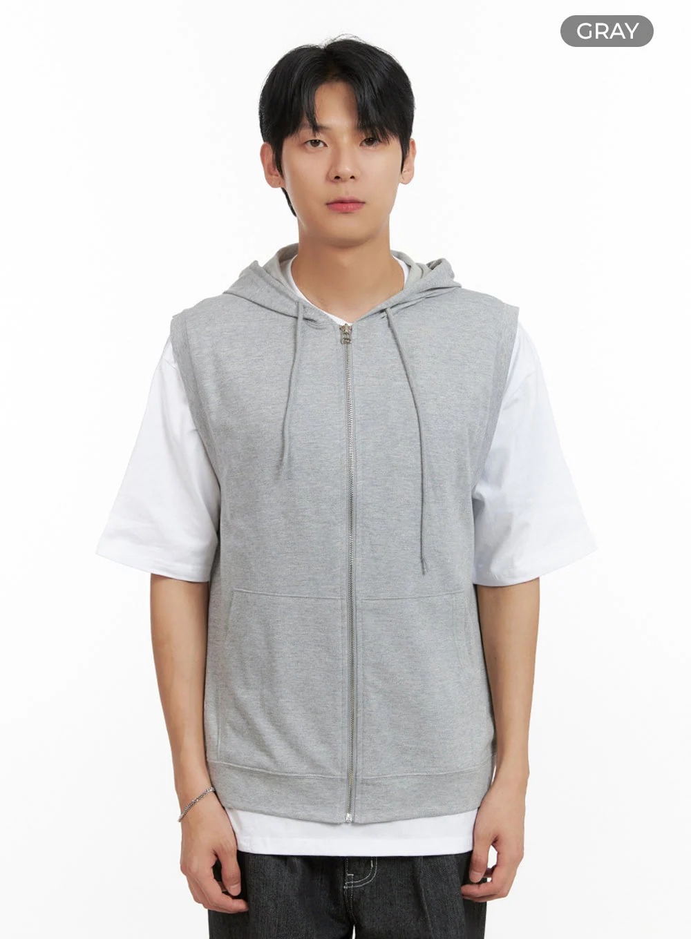 Men's Hooded Zip-Up Vest IL404 - Image 8