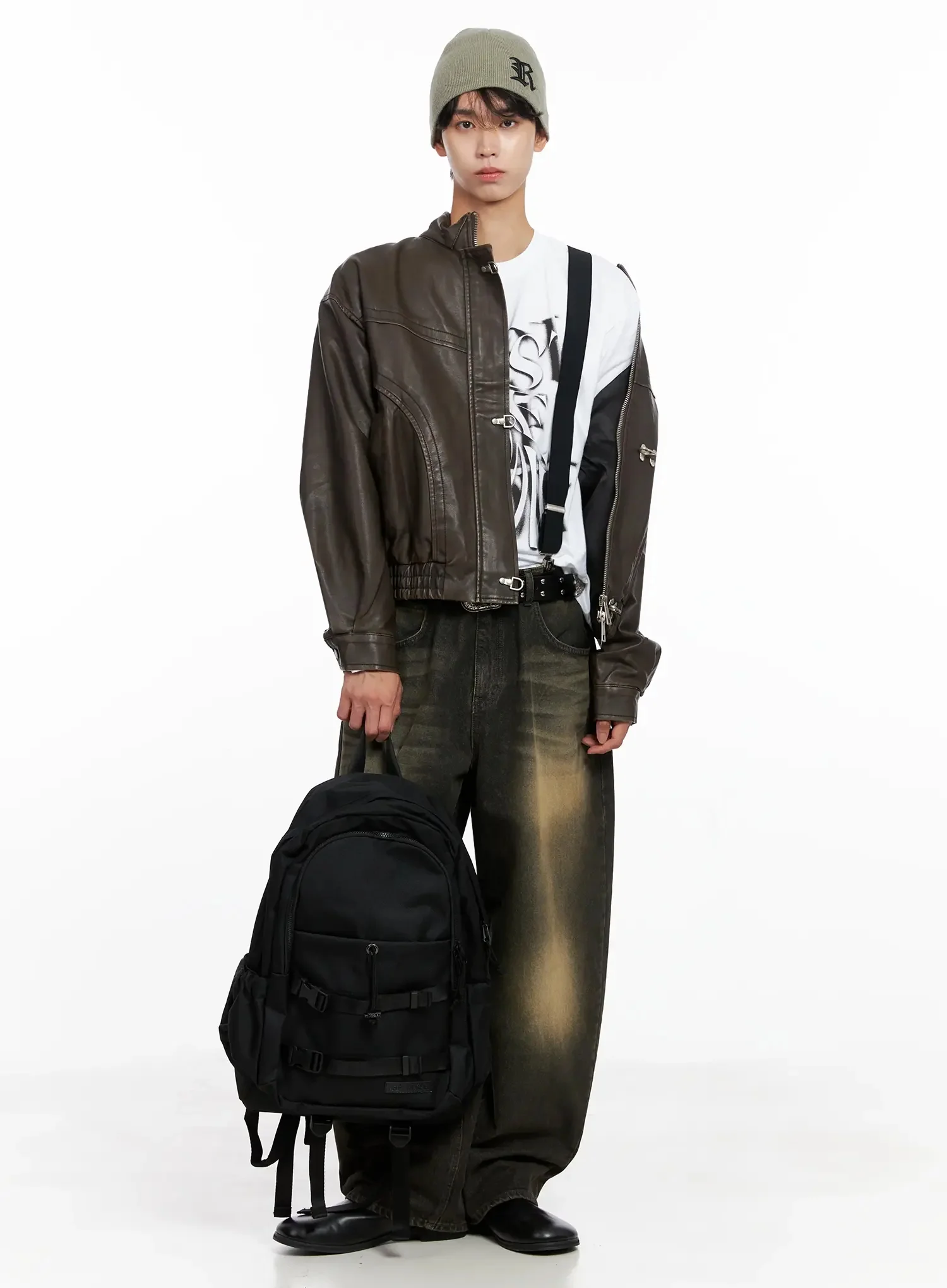Men's Hook Faux Leather Jacket IO516 - Image 13