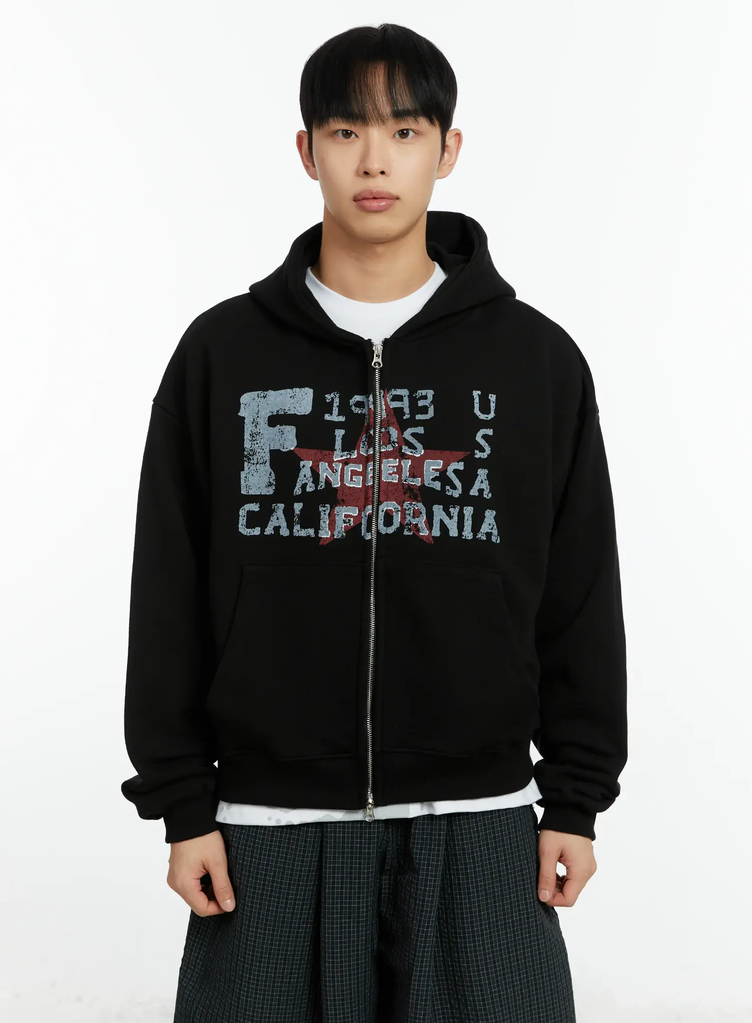 Men's LA Star Graphic Zip-Up Hoodie IF511 - Image 10