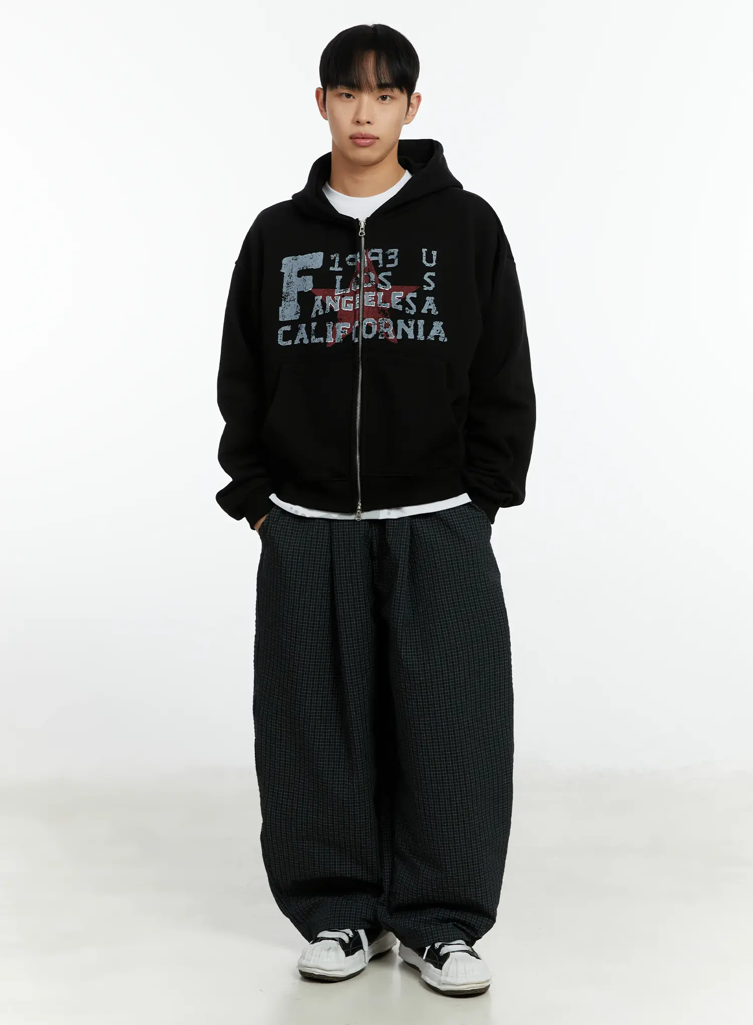 Men's LA Star Graphic Zip-Up Hoodie IF511 - Image 2