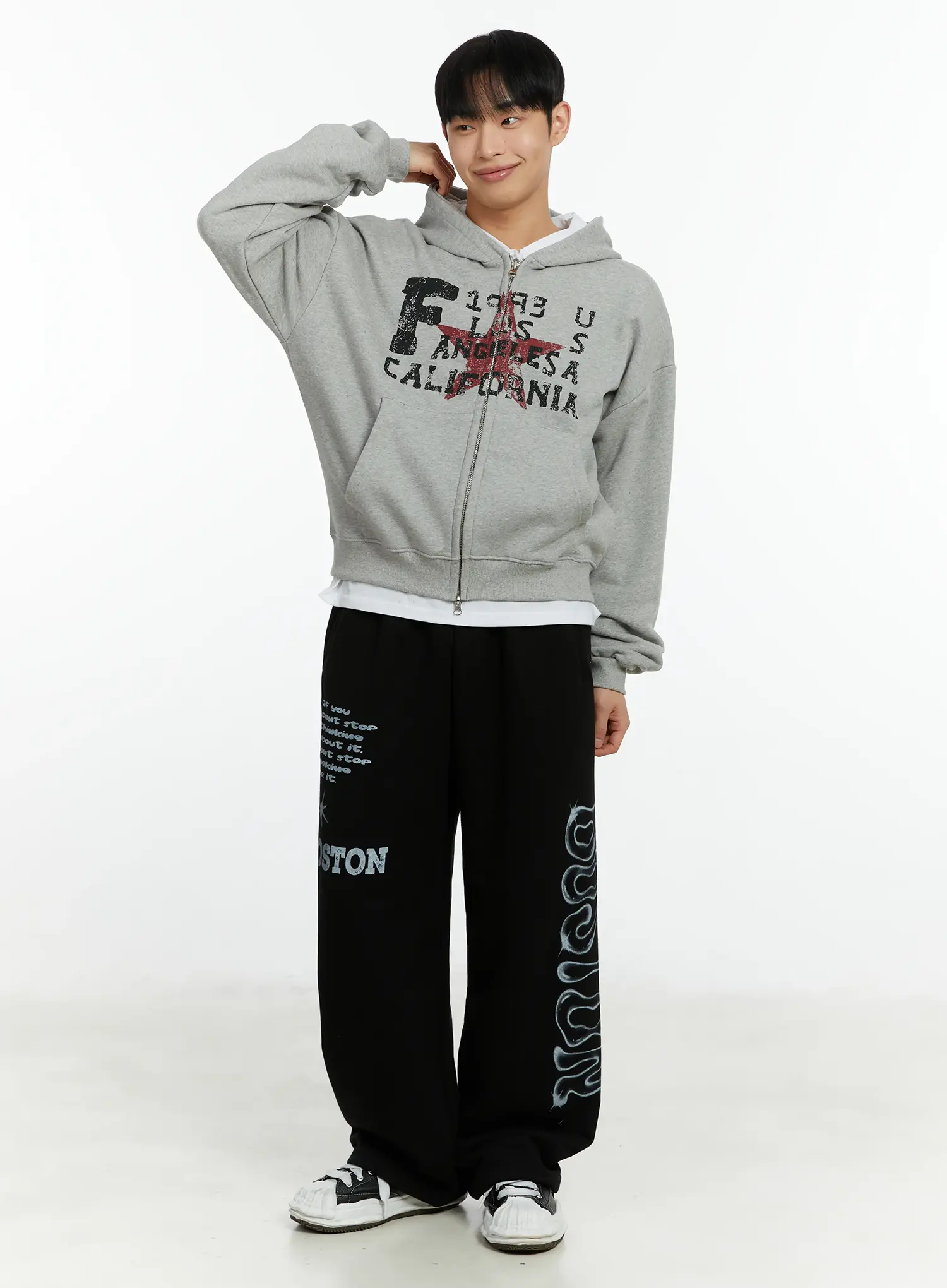 Men's LA Star Graphic Zip-Up Hoodie IF511 - Image 7