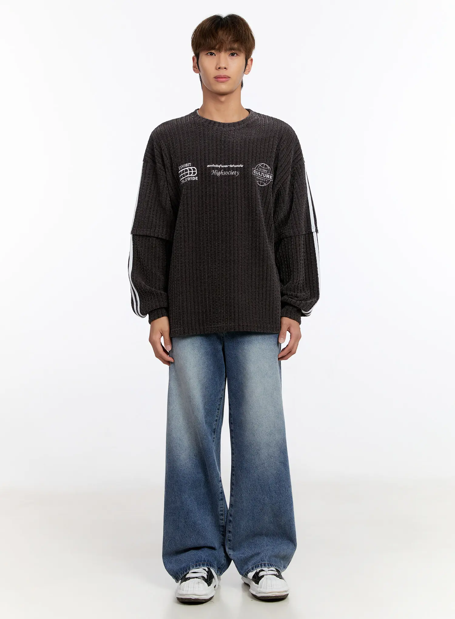 Men's Layered Long Sleeve Tee IN524 - Image 3