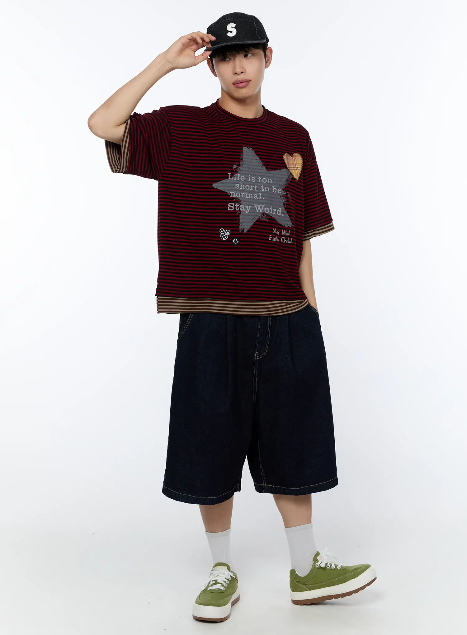 Men's Layered Stripe Graphic Tee IA517