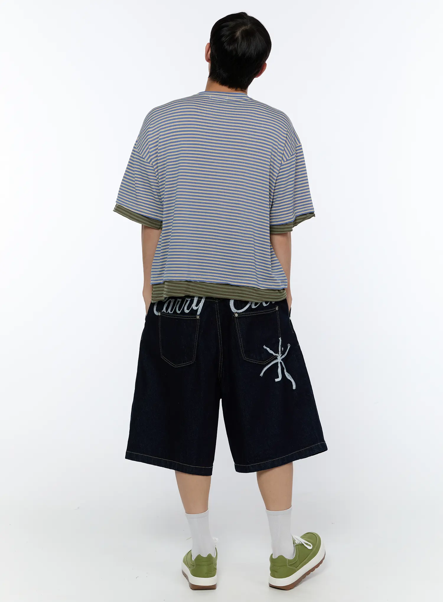 Men's Layered Stripe Graphic Tee IA517 - Image 9