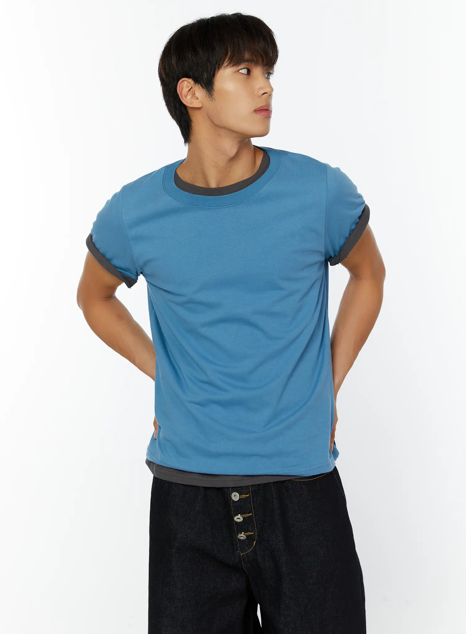 Men's Layered T-Shirt IY508 - Image 11