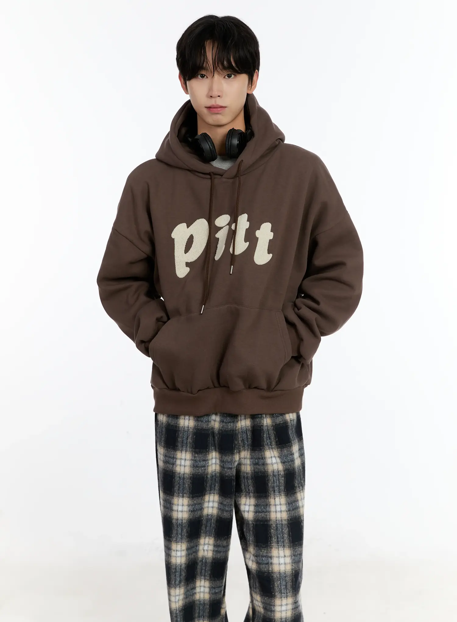 Men's Letter Embroidered Fleece Hoodie ID502 - Image 10