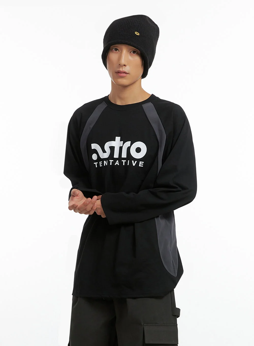 Men's Letter Print Long Sleeve Shirt IO417 - Image 5