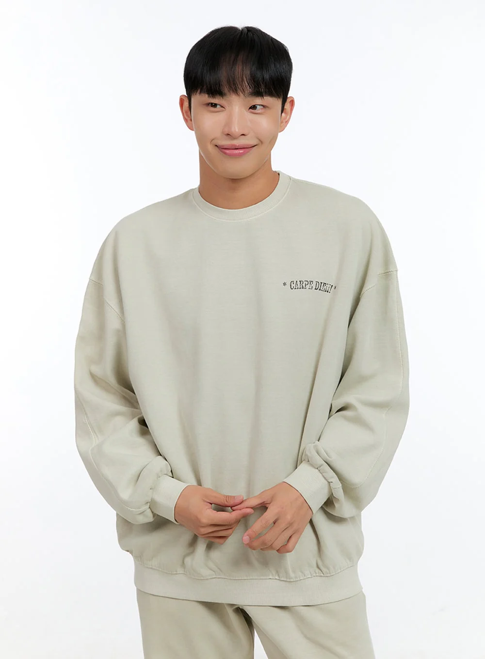 Men's Lettering Crew Neck Sweatshirt IG422 - Image 4