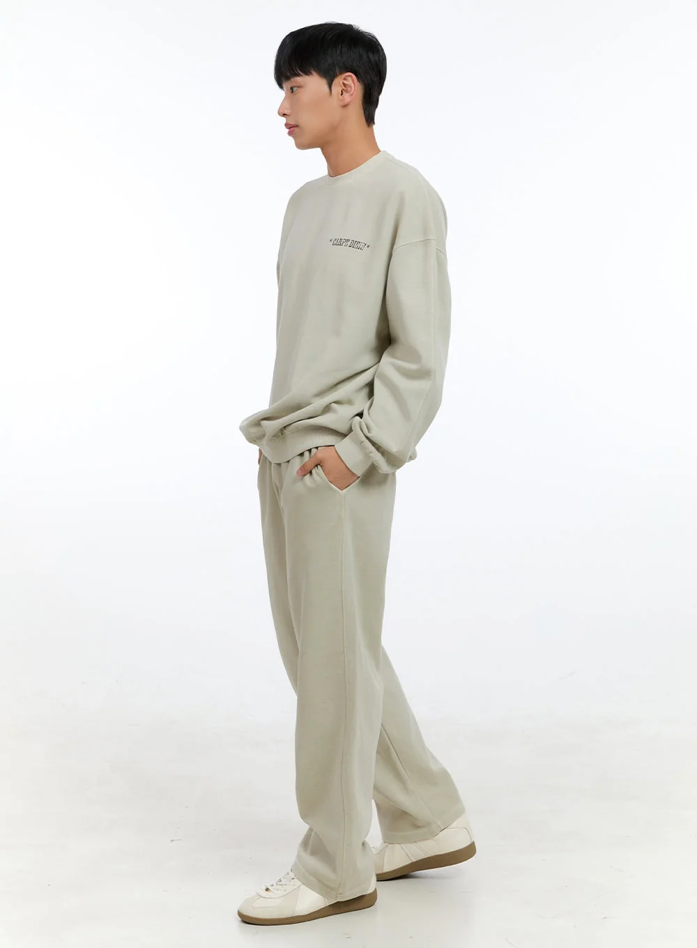 Men's Lettering Crew Neck Sweatshirt IG422 - Image 8