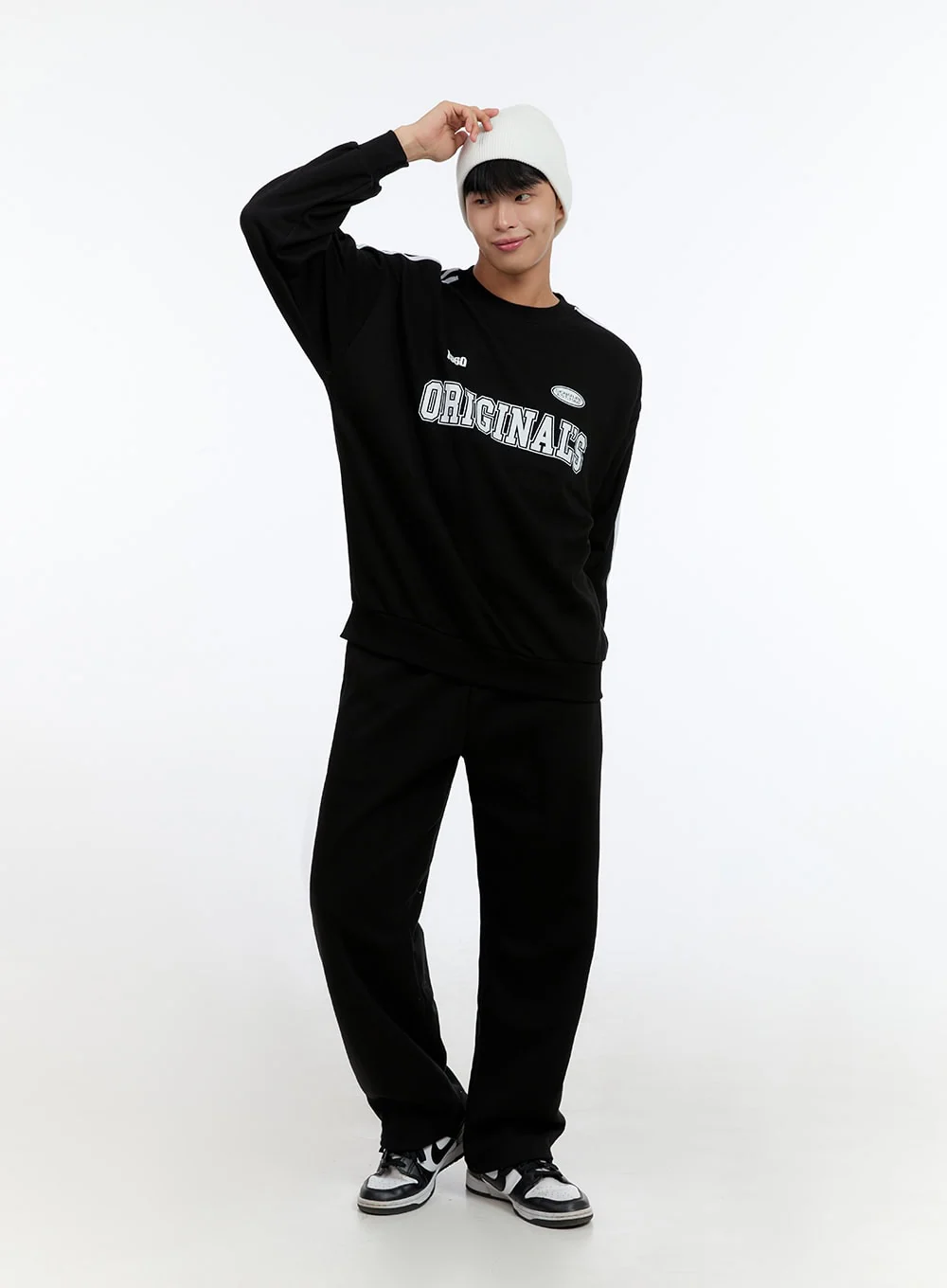 Men's Lettering Crew Neck Sweatshirt IS412 - Image 2
