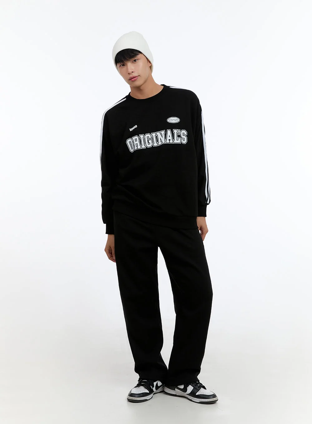 Men's Lettering Crew Neck Sweatshirt IS412 - Image 7