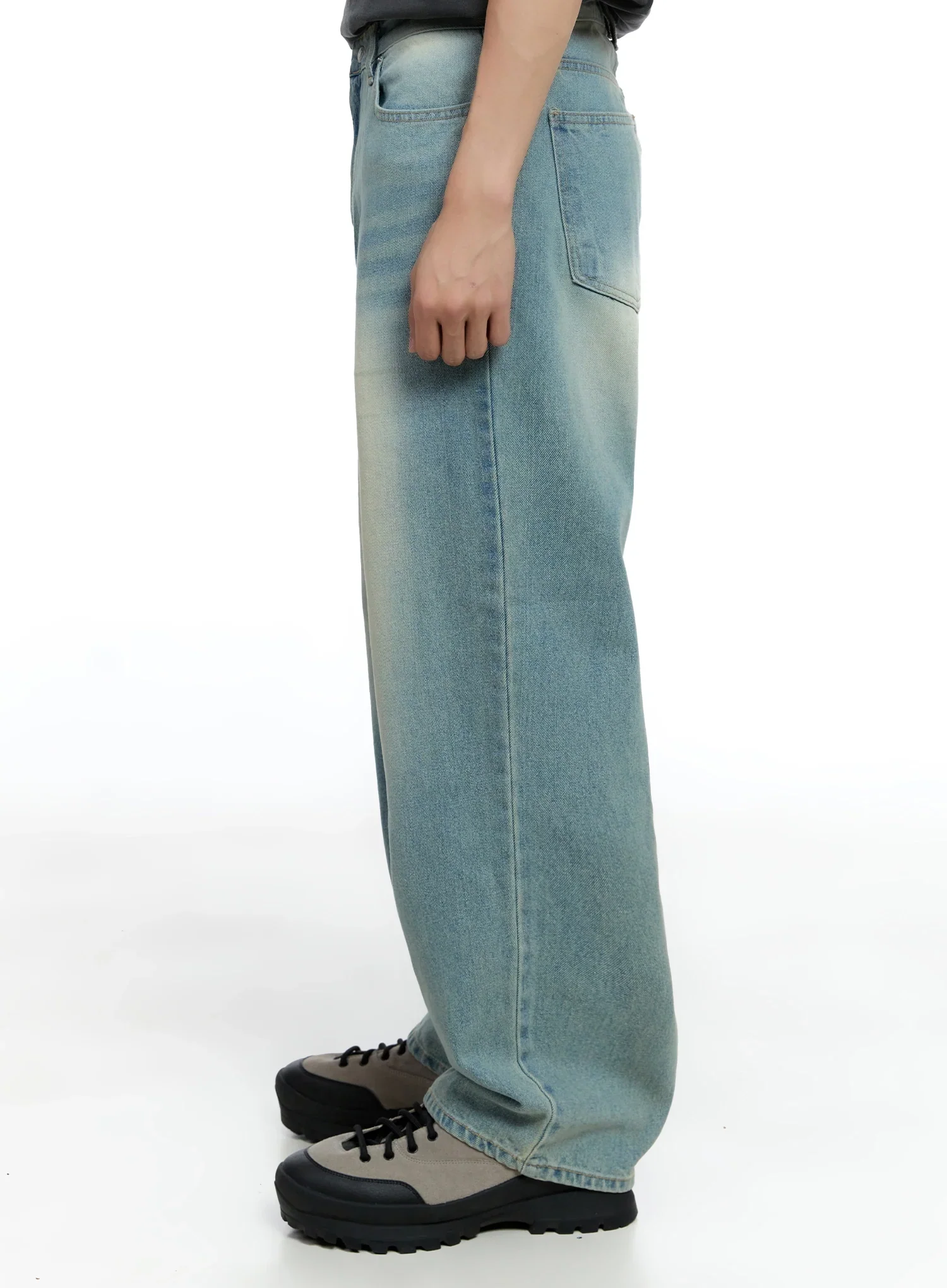 Men's Light-Wash Baggy  Jeans IG520 - Image 7