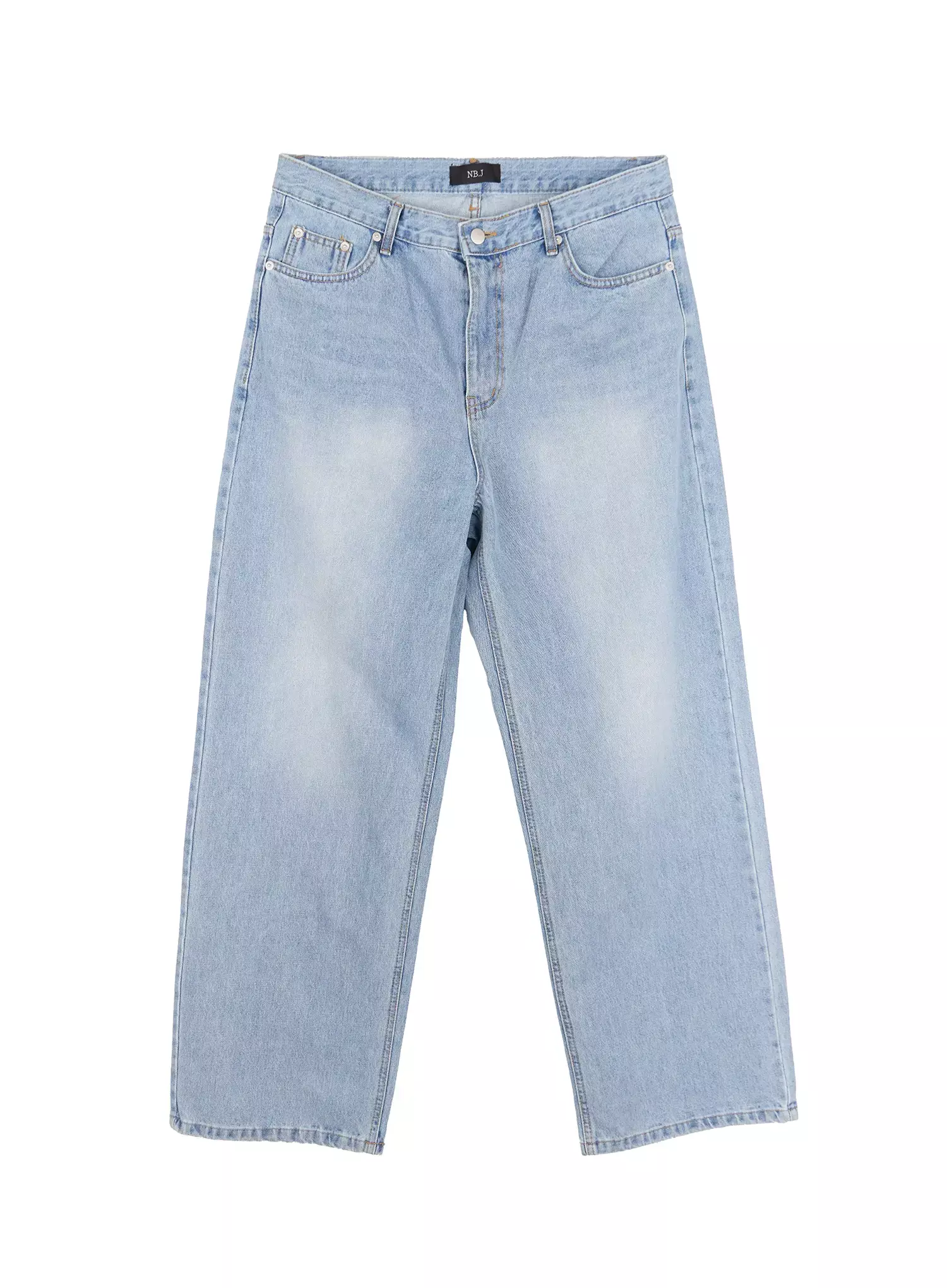 Men's Light-Wash Relaxed Jeans IL516 - Image 15