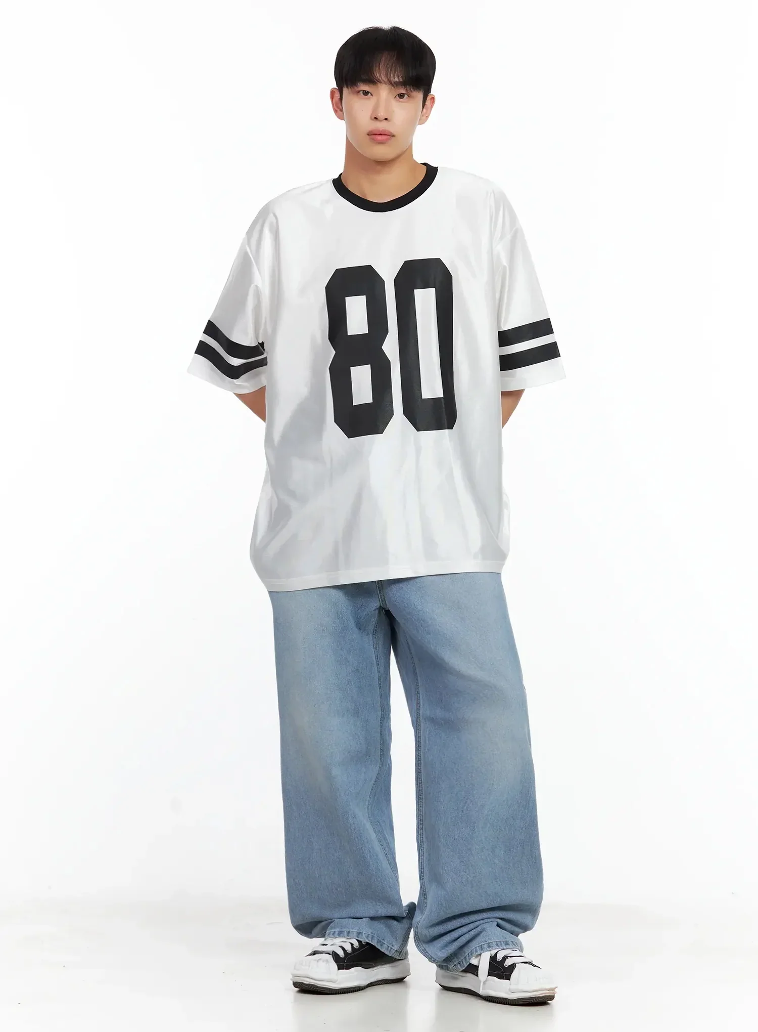 Men's Light-Wash Relaxed Jeans IL516 - Image 8