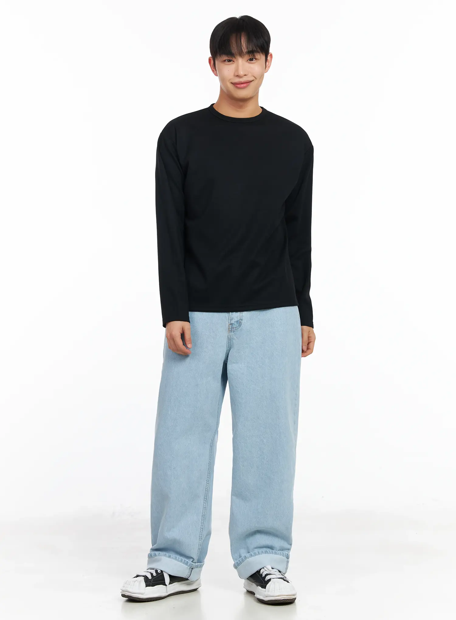 Men's Light Washed Wide Leg Jeans IM511 - Image 9