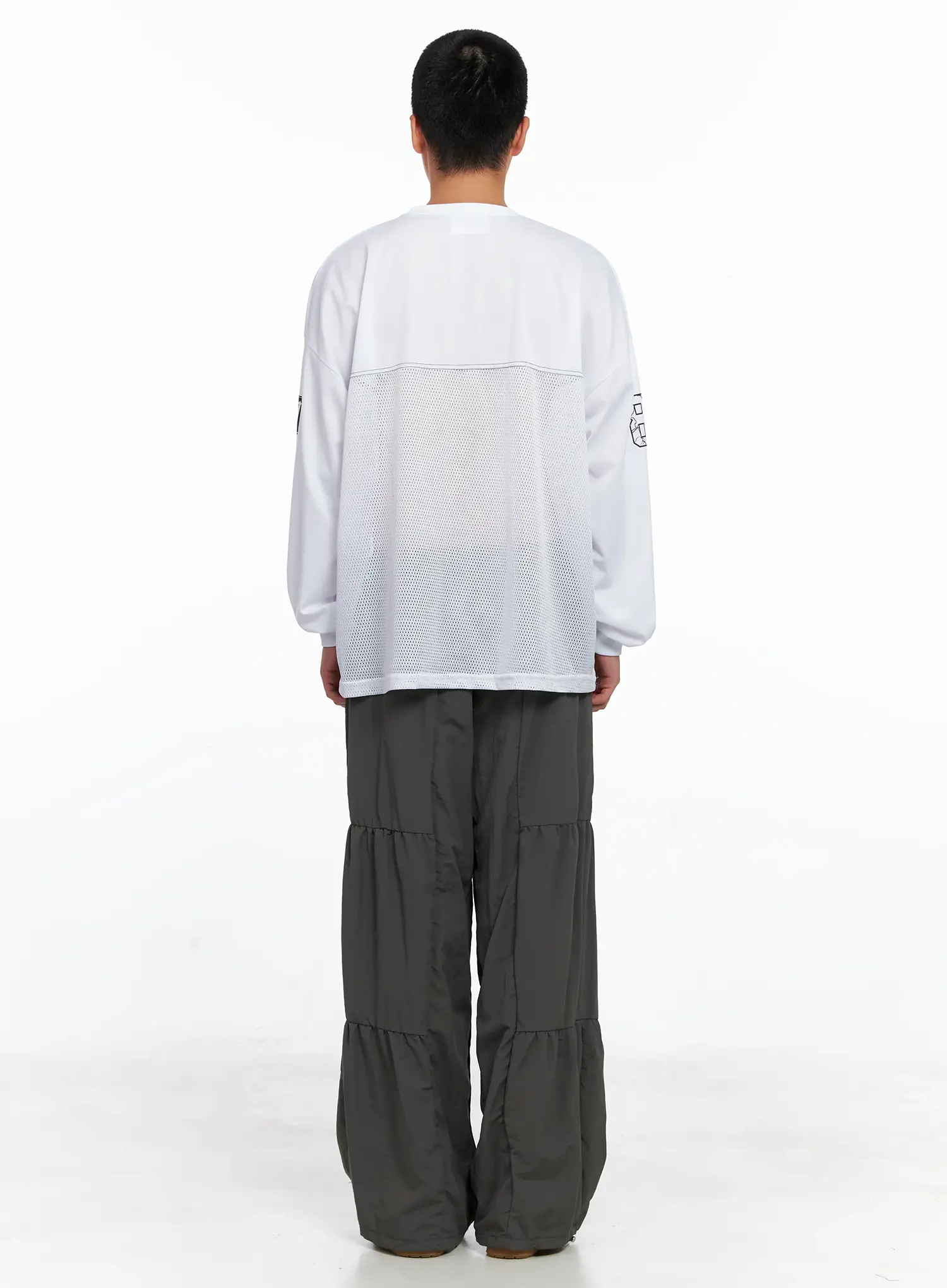 Men's Line Stitch Parachute Pants IS510 - Image 10