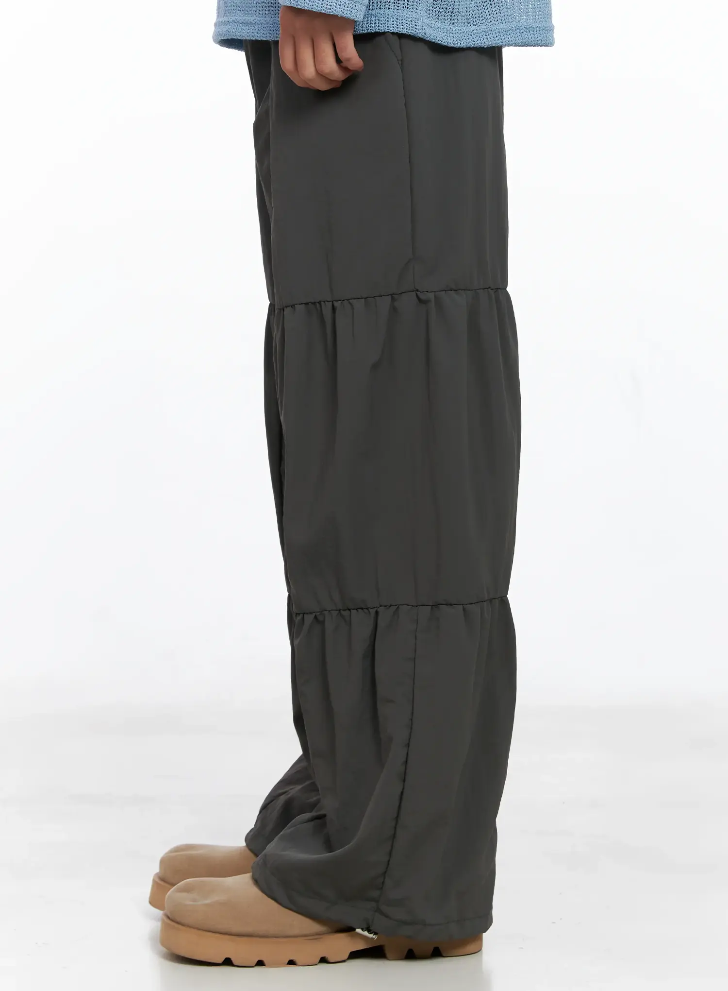 Men's Line Stitch Parachute Pants IS510 - Image 5