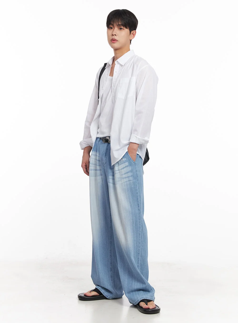 Men's Linen Collared Shirt IY522 - Image 13