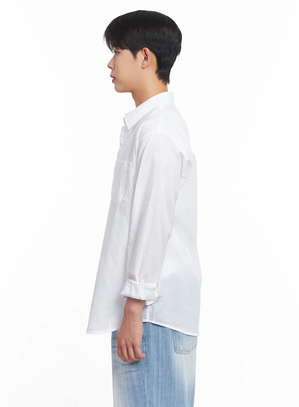 Men's Linen Collared Shirt IY522 - Image 7