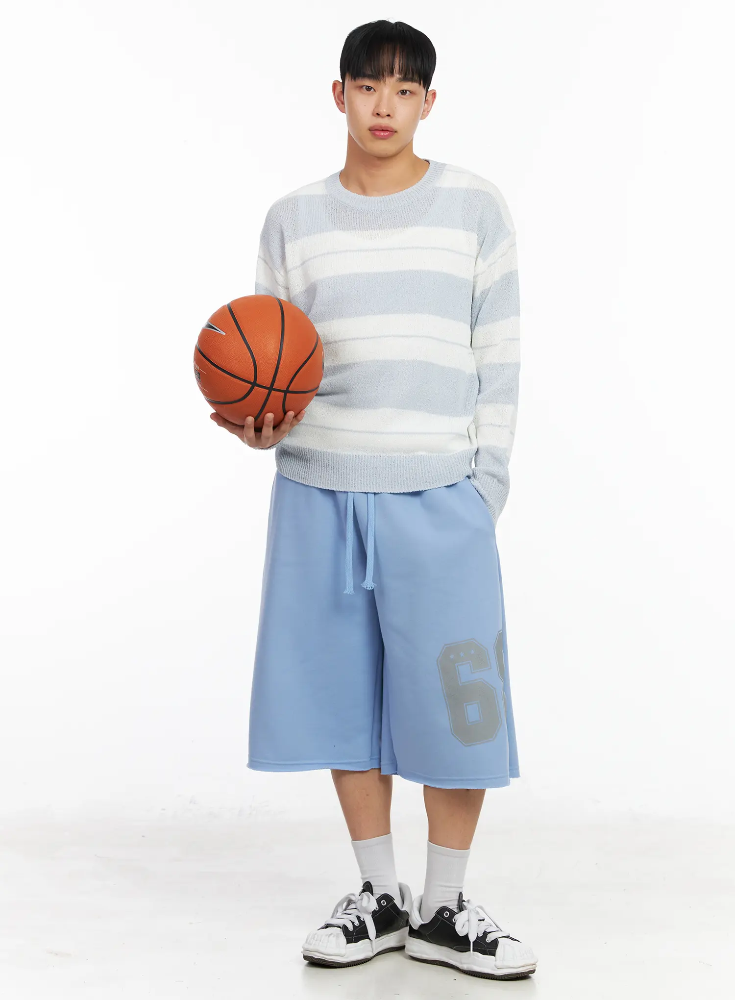 Men's Logo Print Bermuda Sweat Shorts IA502 - Image 12