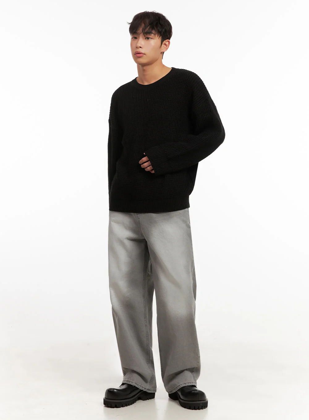 Men's Long-Sleeve Knit Sweater ID431 - Image 2