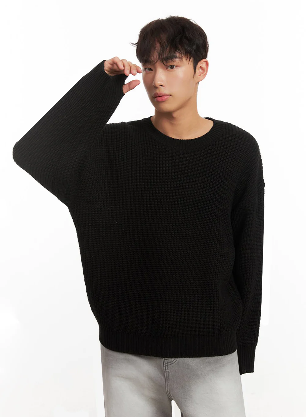Men's Long-Sleeve Knit Sweater ID431 - Image 3