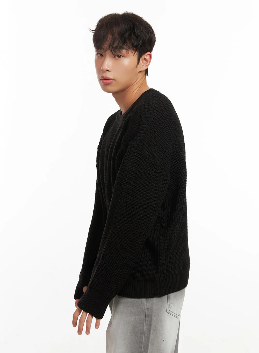 Men's Long-Sleeve Knit Sweater ID431 - Image 4
