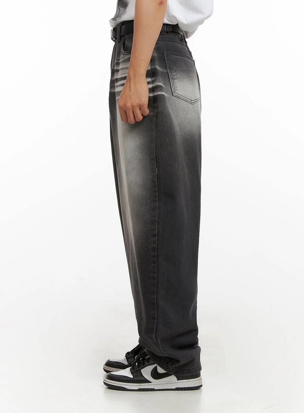 Men's Loose Fit Baggy Jeans (Black) IG409 - Image 4
