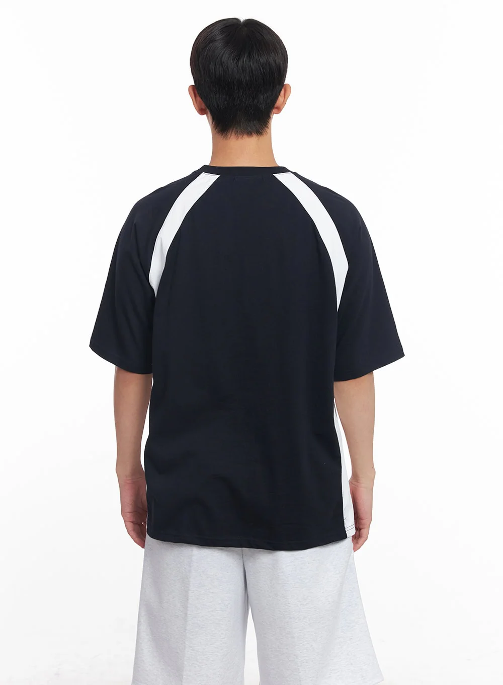 Men's Loose-Fit Graphic Raglan T-Shirt IY520 - Image 5