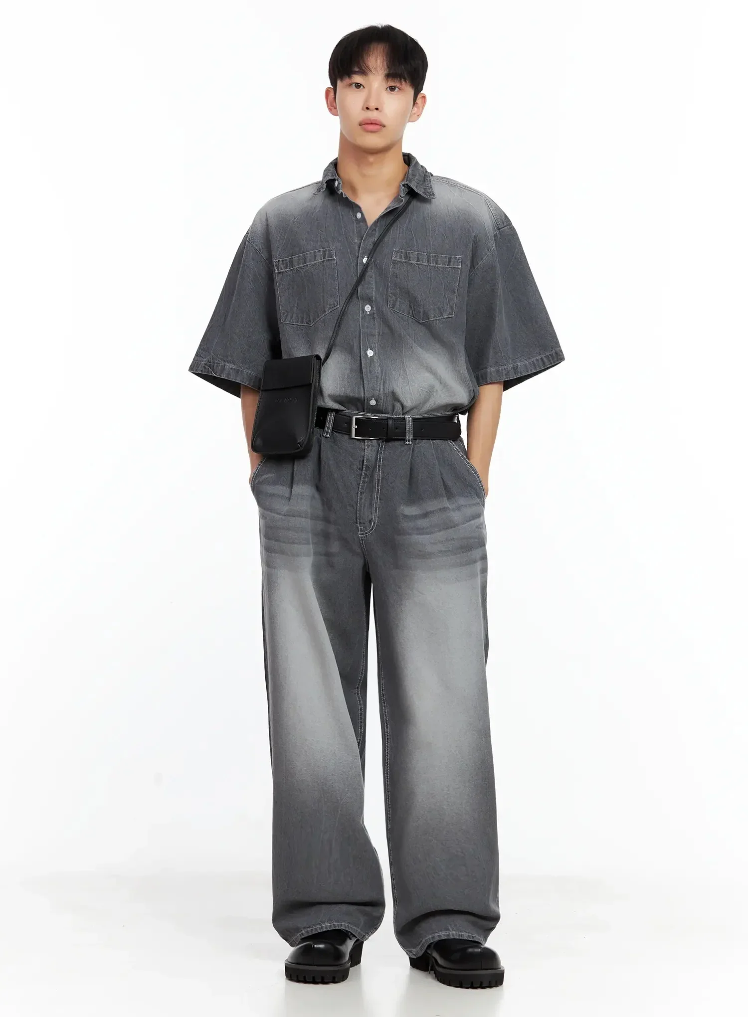 Men's Medium Square Buckle Belt IL516 - Image 8