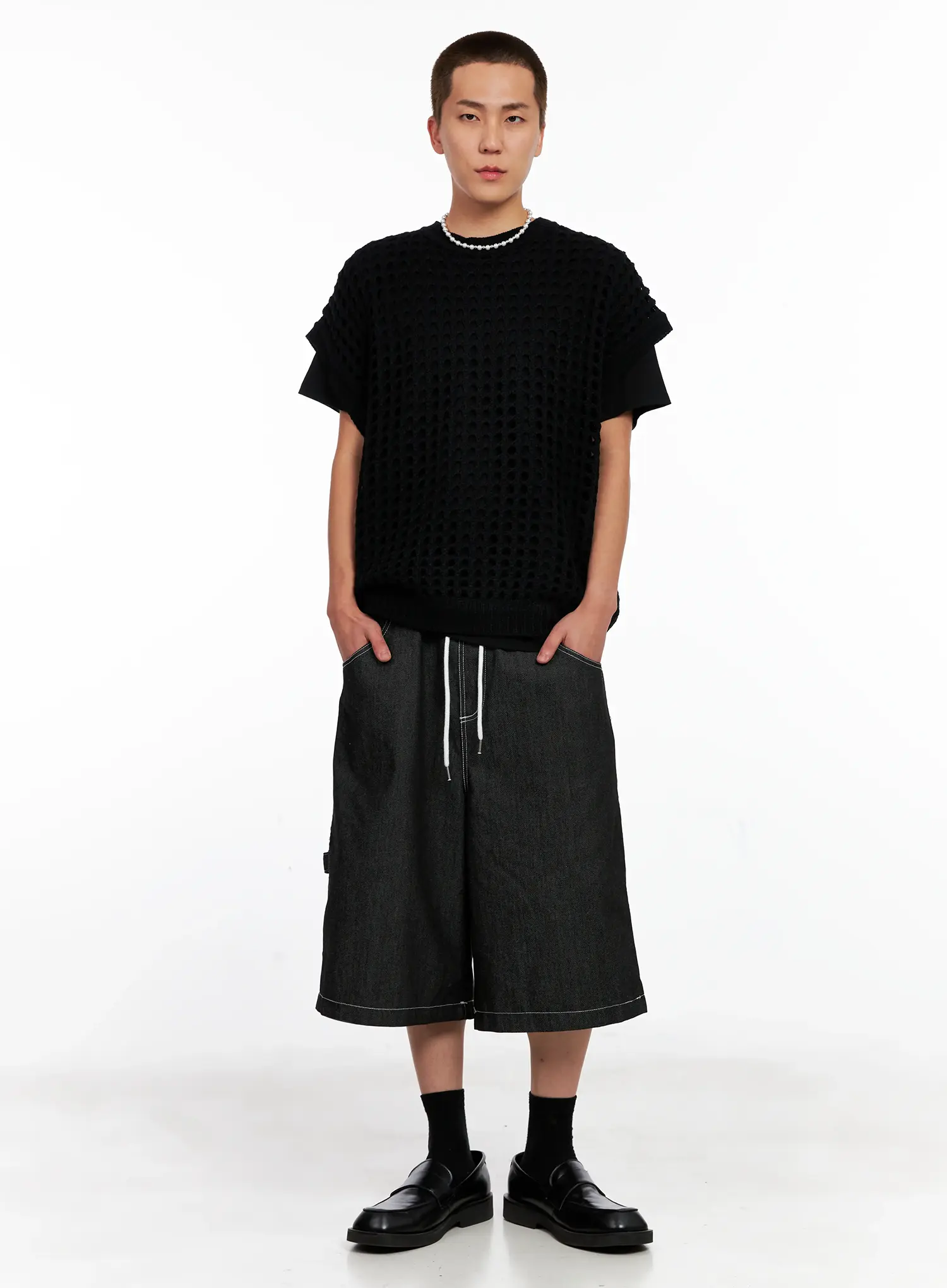 Men's Mesh Knit Vest IG508 - Image 14