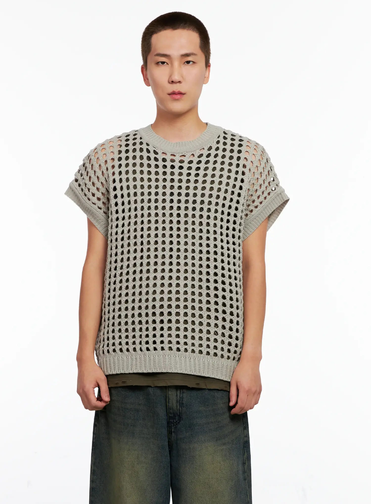 Men's Mesh Knit Vest IG508 - Image 16