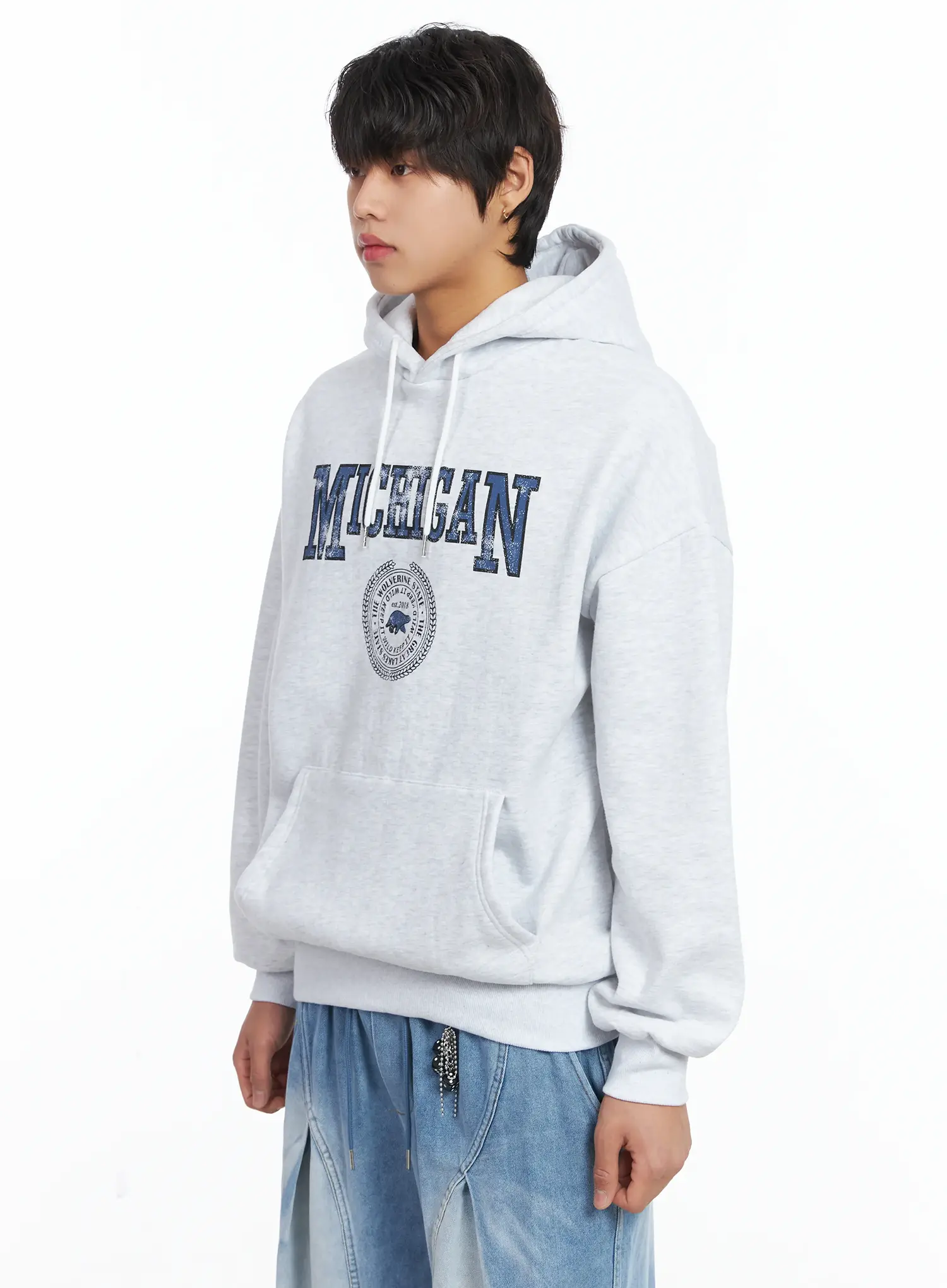 Men's Michigan Graphic Fleece Hoodie IJ512 - Image 4