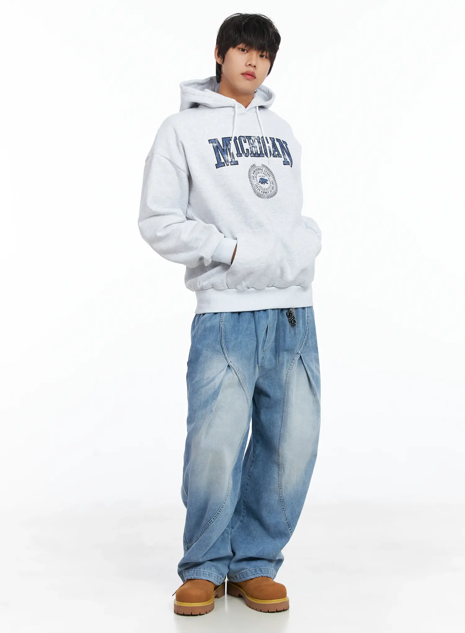 Men's Michigan Graphic Fleece Hoodie IJ512 - Image 7