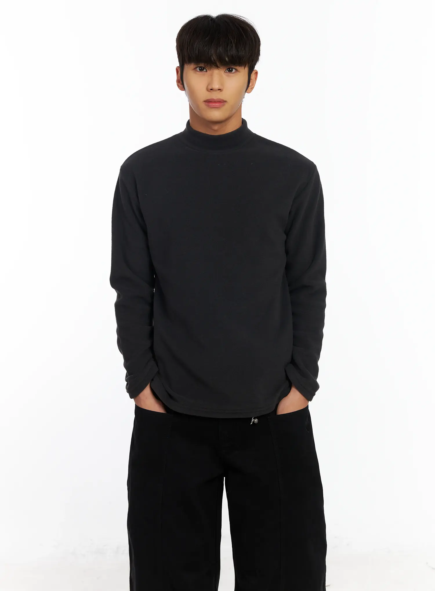 Men's Neutral Tone Mock Neck IF504 - Image 6