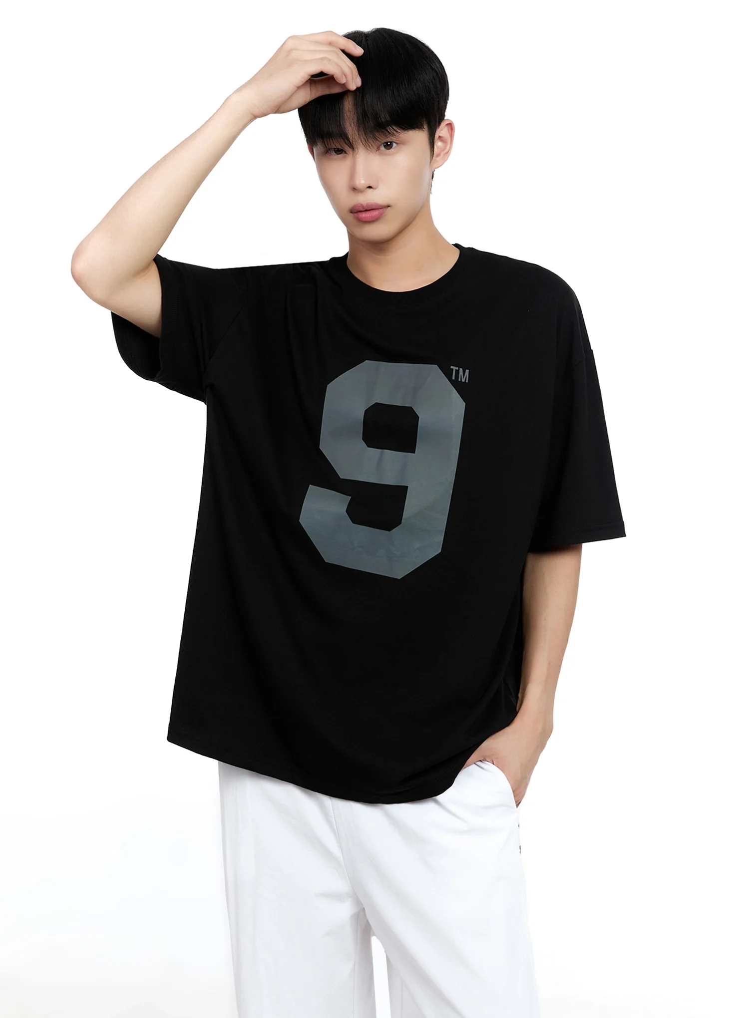 Men's No.9 Graphic Tee IG520 - Image 8
